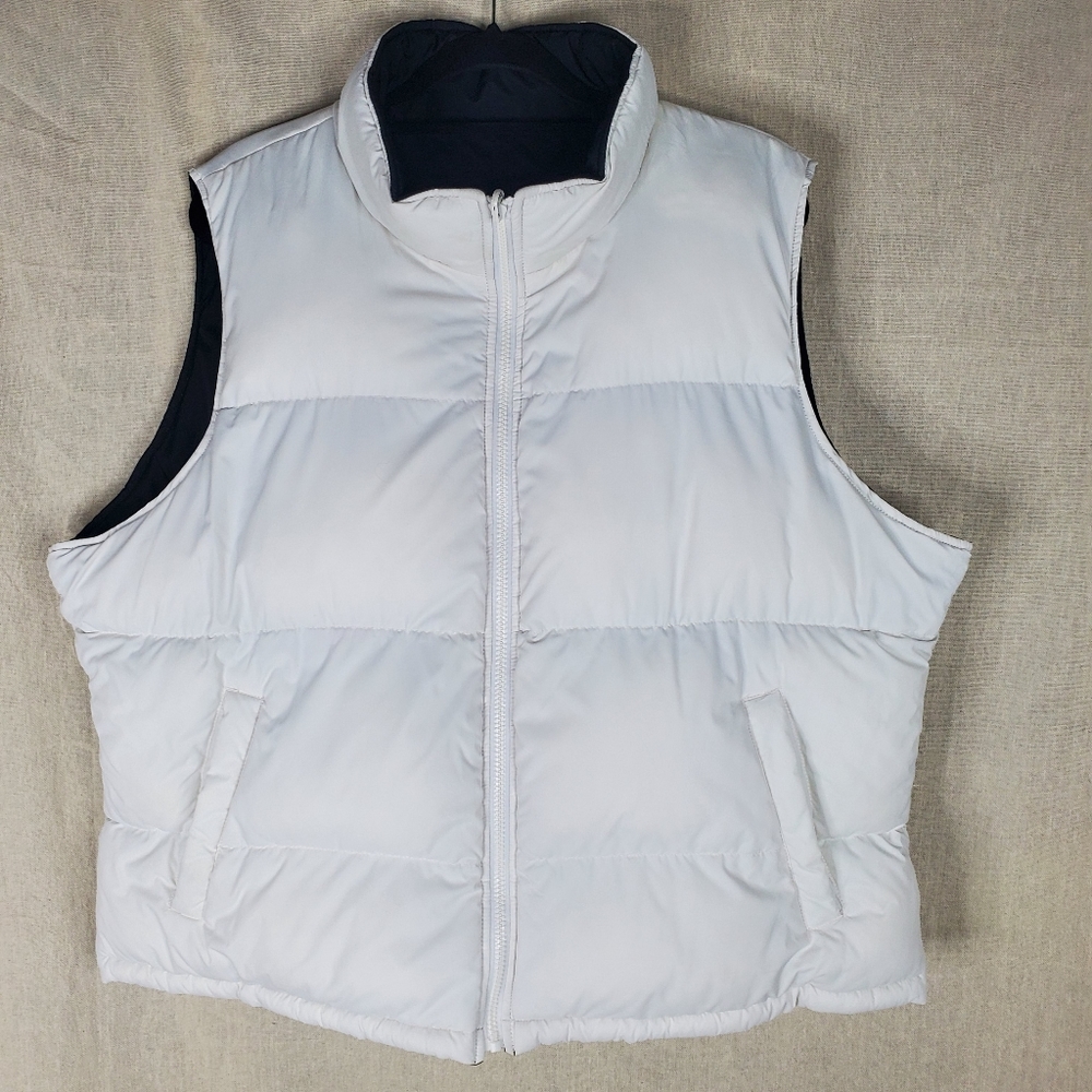 ♡ Big Chill Puffer Full Zip With Pockets Vest Reversible Black/White Size 2X